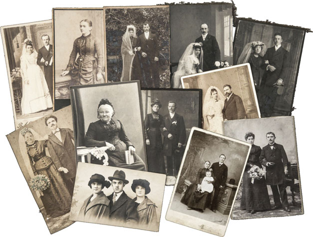 Collage of antique images